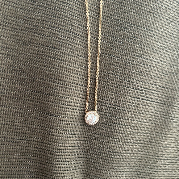 Pandora 14k Rose gold-plated necklace with clear cubic zirconia - Picture 6 of 7